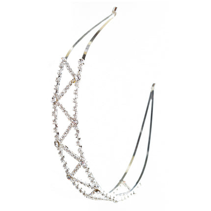 Bridal Wedding Jewelry Crystal Rhinestone Delicate Zigzag Pattern Headband H159 - Accessoriesforever