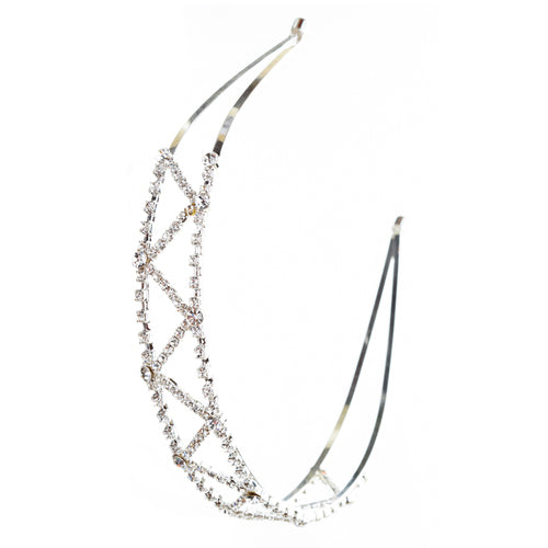 Bridal Wedding Jewelry Crystal Rhinestone Delicate Zigzag Pattern Headband H159 - Accessoriesforever