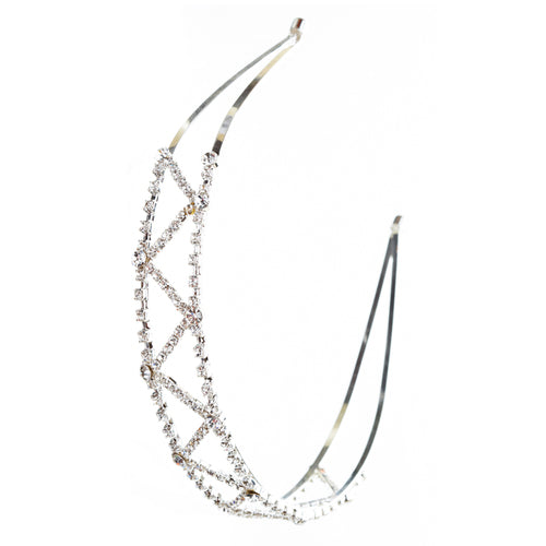 Bridal Wedding Jewelry Crystal Rhinestone Delicate Zigzag Pattern Headband H159