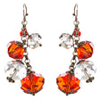 Modern Fashion Crystal Rhinestone Cute Cluster Design Dangle Earrings E833 Red