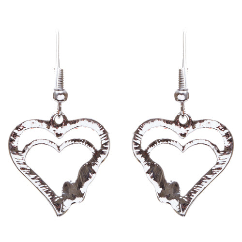 Valentines Jewelry Beautiful Crystal Rhinestone Hearts Earrings E907 Red - Accessoriesforever