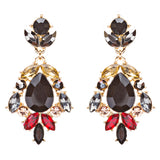 Modern Fashion Crystal Rhinestone Stylish Dangle Earrings E707 Black