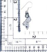 925 Sterling Silver Gemstones Natural Topaz Dangle Earrings FJSE2159