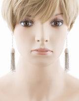 Bridal Wedding Jewelry Beautiful Faux Pearl Chandelier Dangle Earrings E809 SV