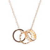 Fashion Chic Crystal Rhinestone Lovely Three Rings Design Necklace N72 Clear