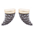 Fun Cute Adorable Horn Design Fashion Stud Style Earrings E987 Brown
