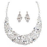 Bridal Wedding Jewelry Crystal Rhinestone Spellbinding Bib Necklace J506 Silver