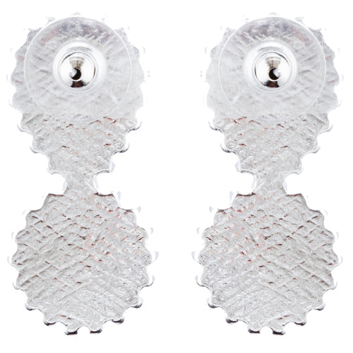 Bridal Wedding Jewelry Prom Simple Sparkle Fashion Dangle Earrings E974 Silver - Accessoriesforever