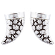 Fun Cute Adorable Horn Design Fashion Stud Style Earrings E987 Silver