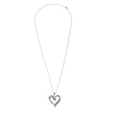 Valentines Jewelry Crystal Rhinestone Beautiful Heart Pendant Necklace N90 SV