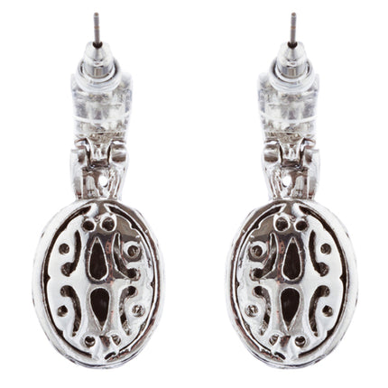 Sophisticated Classic Gorgeous Two-Tone Dangle Style Earrings E1000 Gold Black - Accessoriesforever