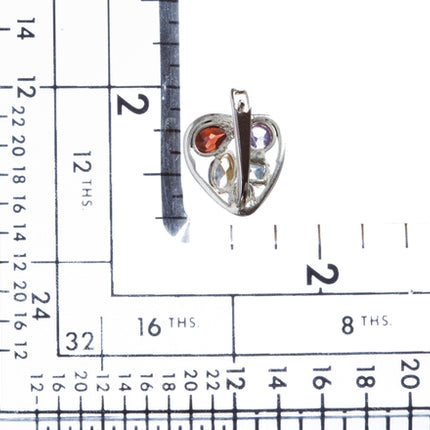 925 Sterling Silver Gemstones Natural Topaz Garnet Dangle Earrings FJSE2195 - Accessoriesforever