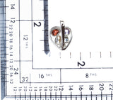 925 Sterling Silver Gemstones Natural Topaz Garnet Dangle Earrings FJSE2195