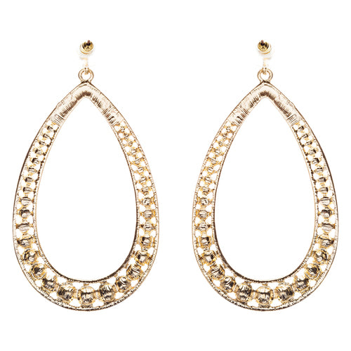 Crystal Accented Teardrop Dangle Earring Pink Multi E297 - Accessoriesforever