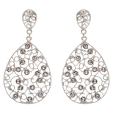 Dazzling Swirl Pattern Crystal Rhinestone Bridal Prom Fashion Earrings E314 SV