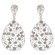Dazzling Swirl Pattern Crystal Rhinestone Bridal Prom Fashion Earrings E314 SV