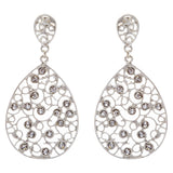 Dazzling Swirl Pattern Crystal Rhinestone Bridal Prom Fashion Earrings E314 SV