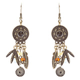 Tribal Fashion Captivating Long Drop Glass Beads Dangle Earrings E825 Multi