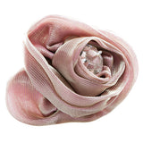 Organdy Fabric Floral Rose Adjustable 1 Ring Brown