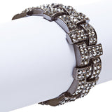 Bridal Wedding Jewelry Crystal Rhinestone Stunning Woven Stretch Bracelet B278BK