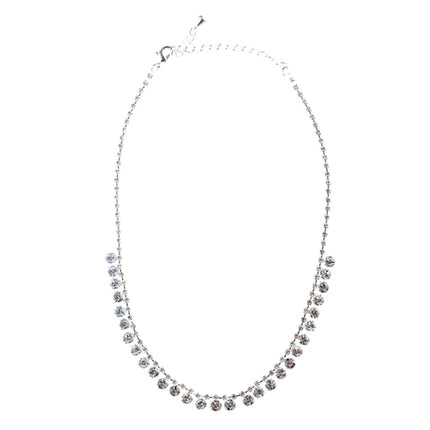 Bridal Wedding Jewelry Set Crystal Rhinestone Dazzle Drops Necklace Silver Clear - Accessoriesforever