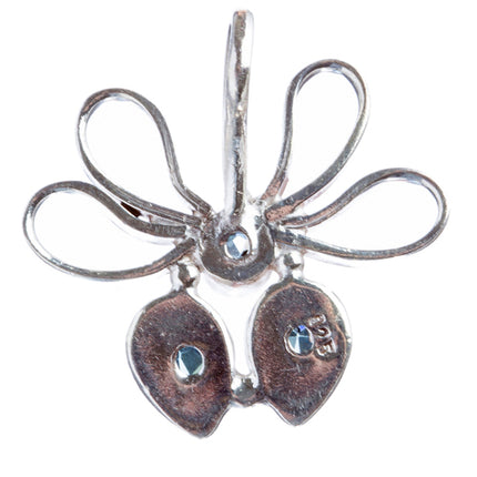 925 Sterling Silver Natural Gemstones Blue Topaz Pendant FJSVP2104 - Accessoriesforever