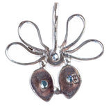 925 Sterling Silver Natural Gemstones Blue Topaz Pendant FJSVP2104