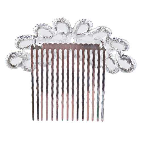 Bridal Wedding Jewelry Crystal Pearl Gorgeous Decorative Hair Comb H181 Silver