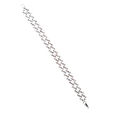 Fashion Chic Crystal Rhinestone Simple Yet Elegant Link Bracelet B422 Silver