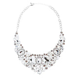 Bridal Wedding Jewelry Crystal Rhinestone Beautiful Embroidered Necklace J513SV