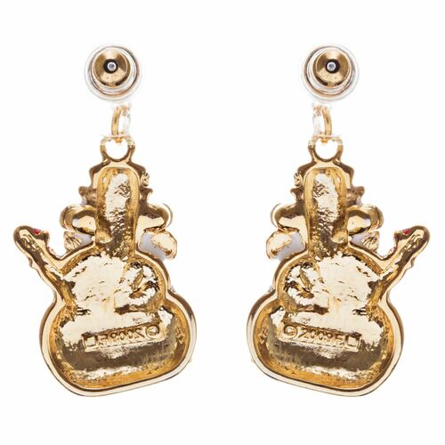 Christmas Jewelry Crystal Rhinestone Classic Snowman Dangle Earrings E887 White