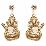 Christmas Jewelry Crystal Rhinestone Classic Snowman Dangle Earrings E887 White