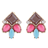 Striking Design Crystal Rhinestone Beads Statement Necklace Set JN285 Multi