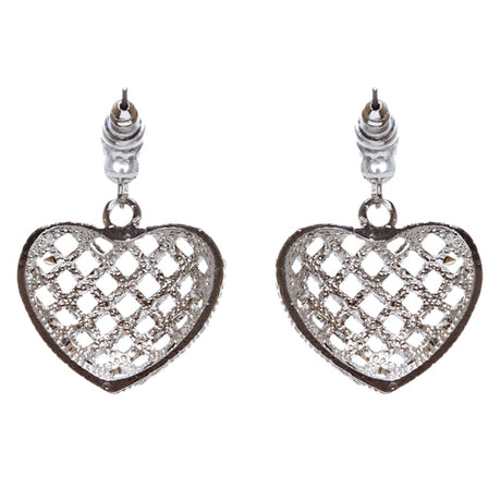 Valentine's Day Jewelry Crystal Rhinestone Charming Heart Dangle Earrings E933SV