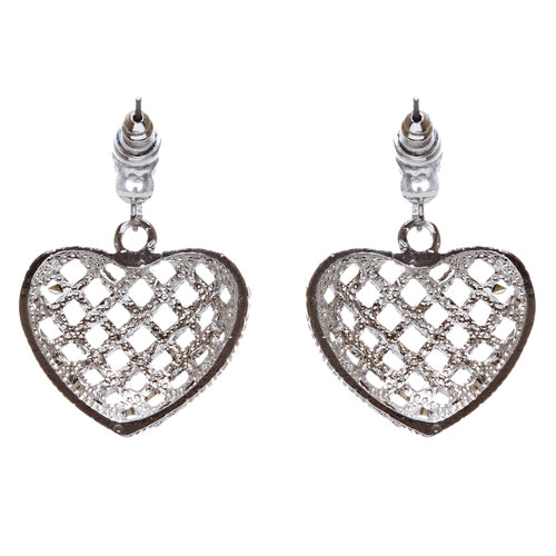 Valentine's Day Jewelry Crystal Rhinestone Charming Heart Dangle Earrings E933SV