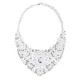 Bridal Wedding Jewelry Crystal Rhinestone Captivating Bib Necklace Set J519 WT