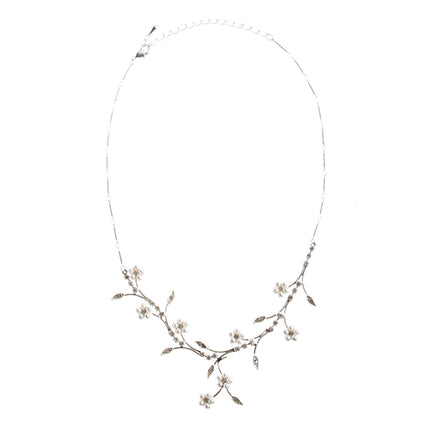 Bridal Wedding Jewelry Set Floral Vine Pearl Rhinestone - Accessoriesforever