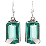 925 Sterling Silver Natural Gemstones Quartz Dangle Earrings FJSVE2127