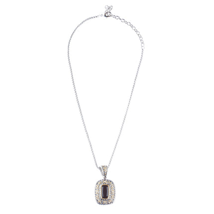 Beautiful Simple Classy Pendant Charm Two-Tone Fashion Necklace N99 Silver - Accessoriesforever