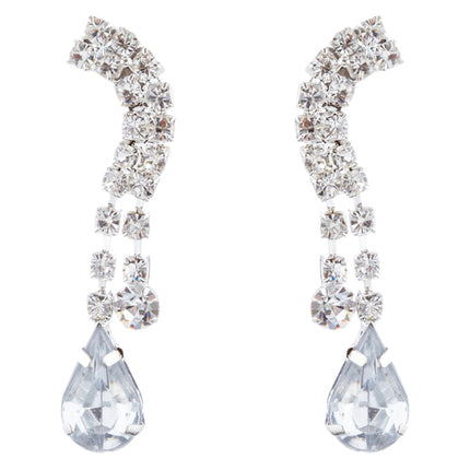 Bridal Jewelry Set Chunky Teardrop Crystal Rhinestone L - Accessoriesforever