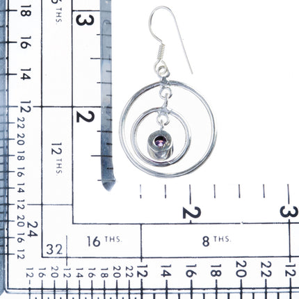 925 Sterling Silver Gemstones Natural Amethyst Dangle Earrings FJSE2177 - Accessoriesforever