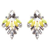 Modern Fashion Crystal Rhinestone Attractive Tear Drop Earrings E807 Yellow