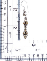 925 Sterling Silver Natural Gemstones Citrine Dangle Earrings FJSVE2149