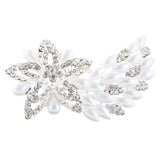 Bridal Wedding Jewelry Crystal Pearl Dazzle Floral Decorative Hair Comb H183 SV