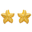 Nautical Jewelry Adorably Cute & Tiny Starfish Stud Earrings E932 Yellow