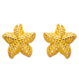 Nautical Jewelry Adorably Cute & Tiny Starfish Stud Earrings E932 Yellow