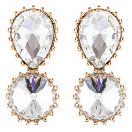 Bridal Wedding Jewelry Prom Simple Sparkle Fashion Dangle Earrings E974 Gold