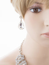 Bridal Wedding Jewelry Crystal Rhinestone Grand Finely Crafted Necklace J504SL