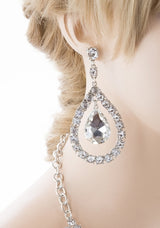 Bridal Wedding Jewelry Crystal Rhinestone Grand Choker Necklace J511 Silver