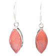 925 Sterling Silver Natural Gemstones Druzy Dangle Earrings FJSVE2110